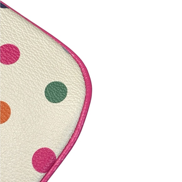 Coach Polka Dot Wristlet in Cream and Pink - Picture 6 of 13